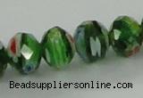 CLG58 15 inches 8*10mm faceted rondelle handmade lampwork beads