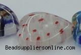 CLG584 16 inches 22*22mm heart lampwork glass beads wholesale