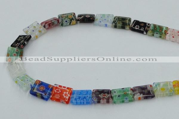 CLG585 16 inches 10*12mm rectangle lampwork glass beads wholesale