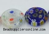 CLG588 16 inches 16mm flat round lampwork glass beads wholesale