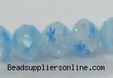 CLG59 15 inches 8*10mm faceted rondelle handmade lampwork beads