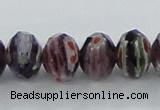 CLG60 15 inches 8*10mm faceted rondelle handmade lampwork beads