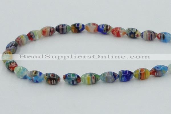 CLG611 5PCS 16 inches 7*12mm rice lampwork glass beads wholesale