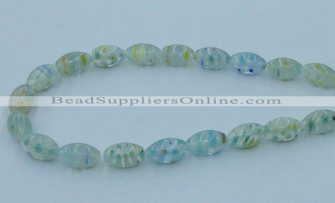 CLG615 3PCS 16 inches 10*16mm rice lampwork glass beads wholesale