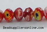 CLG63 15 inches 8*10mm faceted rondelle handmade lampwork beads