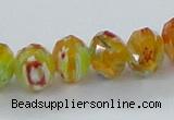 CLG64 15 inches 8*10mm faceted rondelle handmade lampwork beads