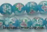 CLG755 15.5 inches 10mm round lampwork glass beads wholesale