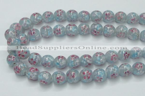 CLG759 15 inches 12mm round lampwork glass beads wholesale