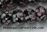 CLG766 14.5 inches 8*12mm rondelle lampwork glass beads wholesale