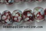 CLG767 14.5 inches 8*12mm rondelle lampwork glass beads wholesale