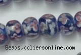 CLG768 14.5 inches 8*12mm rondelle lampwork glass beads wholesale