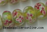 CLG770 14.5 inches 8*12mm rondelle lampwork glass beads wholesale