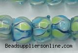 CLG779 14 inches 8*12mm rondelle lampwork glass beads wholesale