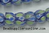 CLG781 14 inches 8*12mm rondelle lampwork glass beads wholesale