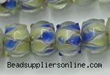 CLG782 14 inches 8*12mm rondelle lampwork glass beads wholesale