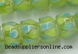 CLG783 14 inches 8*12mm rondelle lampwork glass beads wholesale