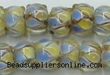 CLG784 14 inches 8*12mm rondelle lampwork glass beads wholesale