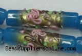 CLG788 15.5 inches 10*40mm cylinder lampwork glass beads wholesale