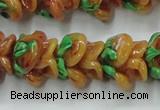 CLG790 15.5 inches 11*13mm rose lampwork glass beads wholesale