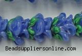 CLG792 15.5 inches 11*13mm rose lampwork glass beads wholesale