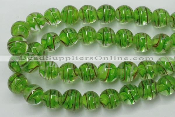 CLG855 15.5 inches 18mm round lampwork glass beads wholesale