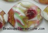 CLG862 15.5 inches 24*30mm marquise lampwork glass beads wholesale