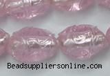 CLG884 2PCS 16 inches 12*18mm oval lampwork glass beads wholesale