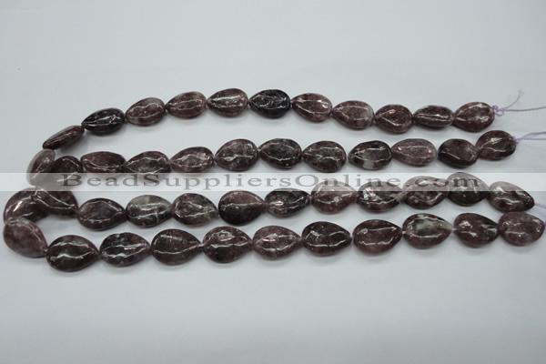 CLI20 15.5 inches 13*18mm flat teardrop lilac jasper beads wholesale