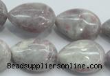 CLI60 15.5 inches 18*25mm teardrop natural lilac jasper beads wholesale