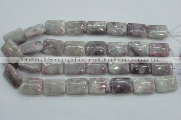 CLI64 15.5 inches 18*25mm rectangle natural lilac jasper beads wholesale