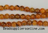 CLJ211 15.5 inches 6mm round dyed sesame jasper beads wholesale