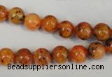 CLJ221 15.5 inches 8mm round dyed sesame jasper beads wholesale