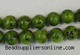 CLJ230 15.5 inches 10mm round dyed sesame jasper beads wholesale