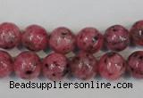 CLJ232 15.5 inches 10mm round dyed sesame jasper beads wholesale