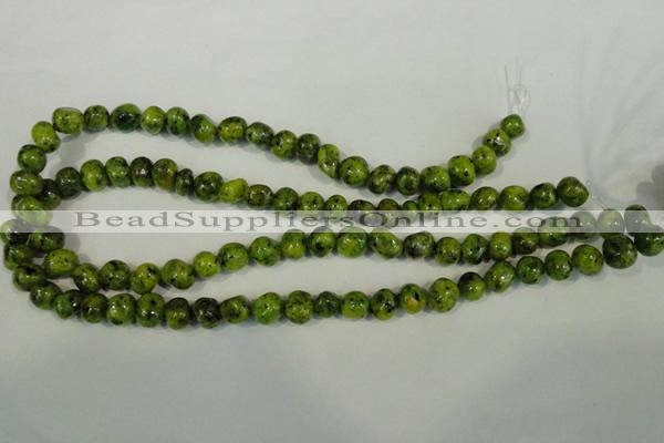 CLJ240 15.5 inches 10mm nuggets dyed sesame jasper beads wholesale