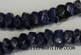 CLJ249 15.5 inches 6*11mm faceted nuggets dyed sesame jasper beads