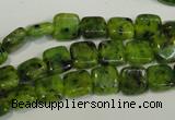 CLJ251 15.5 inches 8*8mm square dyed sesame jasper beads wholesale