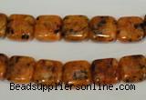 CLJ261 15.5 inches 10*10mm square dyed sesame jasper beads wholesale