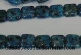 CLJ265 15.5 inches 10*10mm square dyed sesame jasper beads wholesale