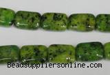 CLJ280 15.5 inches 10*14mm rectangle dyed sesame jasper beads wholesale