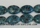 CLJ326 15.5 inches 13*18mm oval dyed sesame jasper beads wholesale