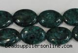 CLJ327 15.5 inches 13*18mm oval dyed sesame jasper beads wholesale