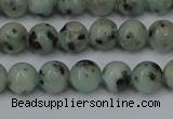 CLJ401 15.5 inches 6mm round sesame jasper beads wholesale