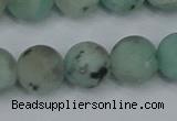 CLJ415 15.5 inches 14mm round matte sesame jasper beads wholesale