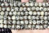 CLJ502 15.5 inches 4mm,6mm,8mm,10mm & 12mm round sesame jasper beads