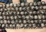 CLJ530 15.5 inches 4mm,6mm,8mm,10mm & 12mm round sesame jasper beads