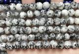 CLJ551 15.5 inches 6mm,8mm,10mm & 12mm faceted round sesame jasper beads