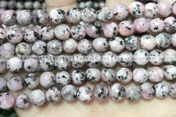 CLJ554 15.5 inches 6mm,8mm,10mm & 12mm faceted round sesame jasper beads