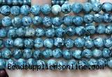 CLJ558 15.5 inches 6mm,8mm,10mm & 12mm faceted round sesame jasper beads