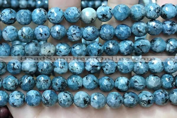 CLJ558 15.5 inches 6mm,8mm,10mm & 12mm faceted round sesame jasper beads